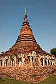 Thailand - Old Sukhothai - Wat Sorasak. The chedi is a good example of the 